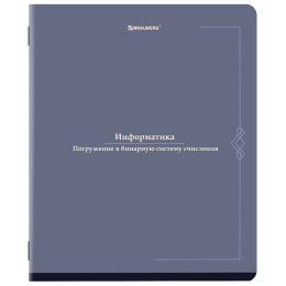 Тетрадь предметная VINTAGE 48 л., SoftTouch, ИНФОРМАТИКА, клетка, подсказ, BRAUBERG, 405154