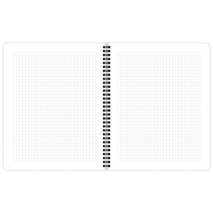 Тетради ДЭК А5 48 л. КОМПЛЕКТ 4 шт., BRAUBERG, гребень, клетка, 80 г/м, Soft-Touch, "Black Classic", 405578