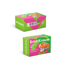 Мини-степлер №24/6, 26/6  ErichKrause Компакт Неон, до 20 листов, ассорти (в коробке по 1 шт.)