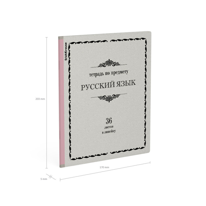 Тетрадь общая ученическая ErichKrause Академкнига, Русский язык, 36 листов, линейка