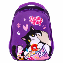 Brauberg kids start сөмкесі, 1 бөлім, 2 қалта, "Sweet cheeks", велюр панелі, 35х26х13см, 272093