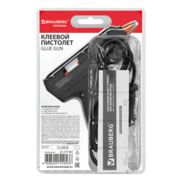 Желім пистолеті 30w, 7mm, (сақтандырғыш, тамшыға қарсы), қара, BRAUBERG, 671464