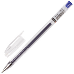 BRAUBERG "Jet" гель қаламы, көк, корпусы мөлдір, түйіні 0,5 мм, жазу сызығы 0,35 мм, 141019
