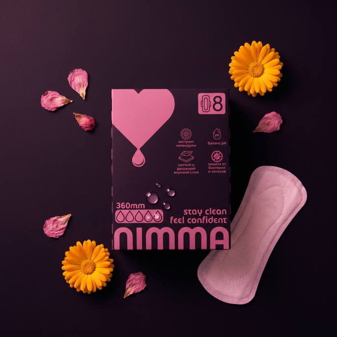 NIMMA әйелдер санитарлық жастықшалары (түнгі қосымша қорғаныс)